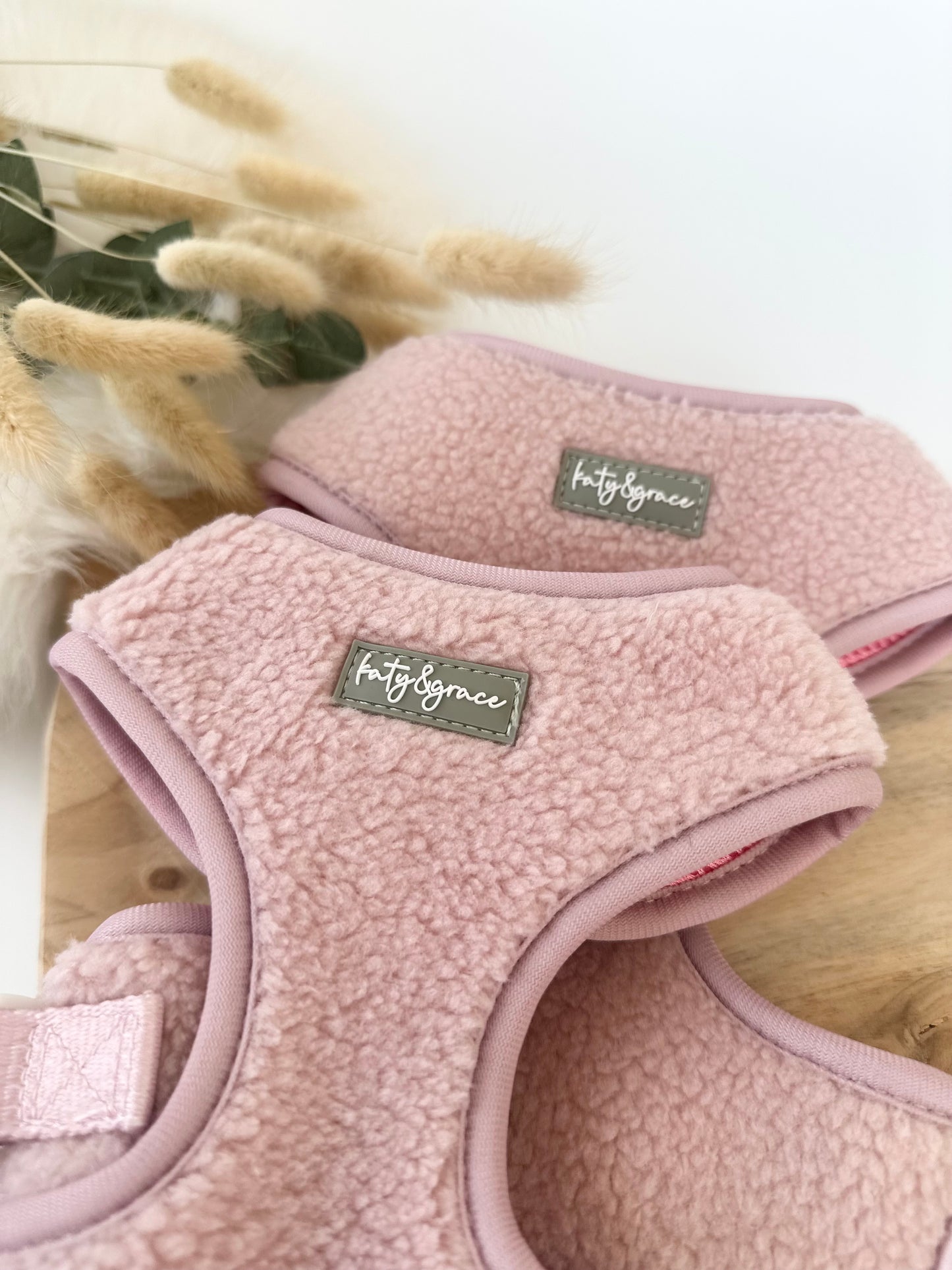 Adjustable Harness - Cozy Teddy dusty rose