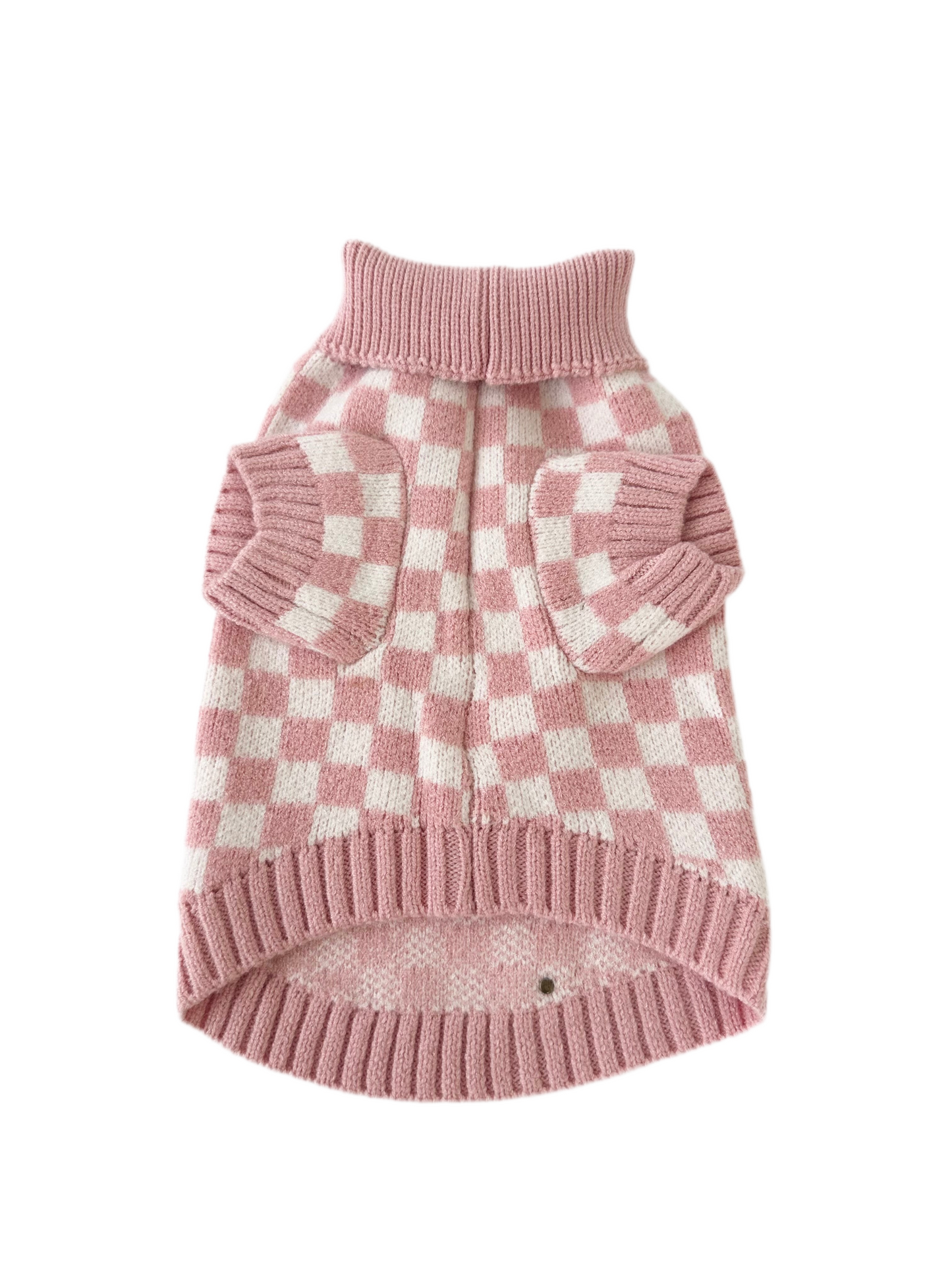 Knit Sweater - Cuddle Check pink