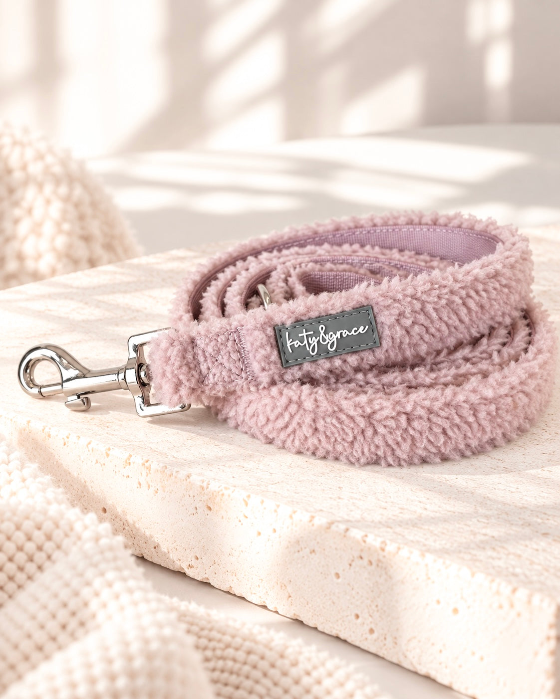 Leash - Cozy Teddy dusty rose