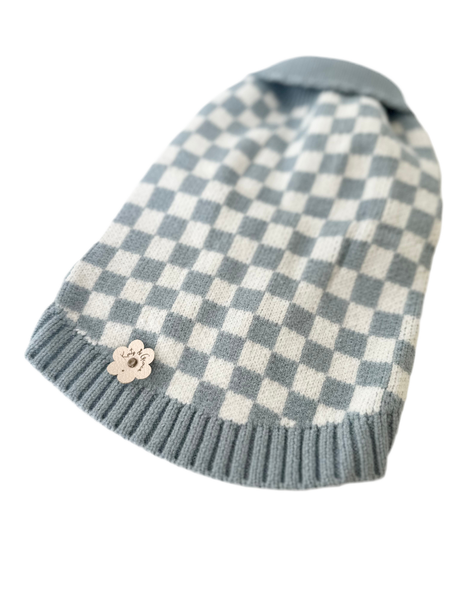 Knit Sweater - Cuddle Check blue