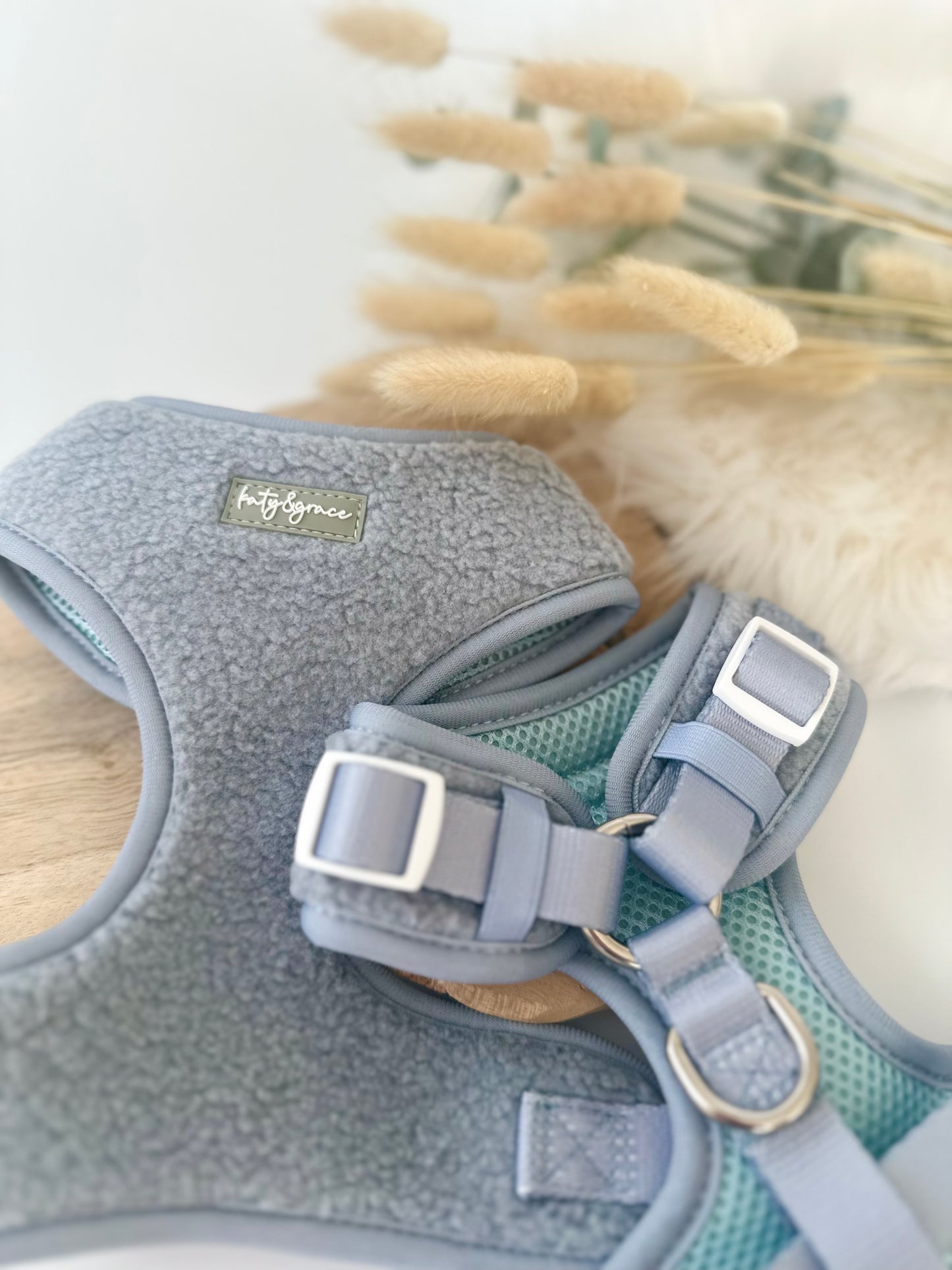 Adjustable Harness - Cozy Teddy frosty blue