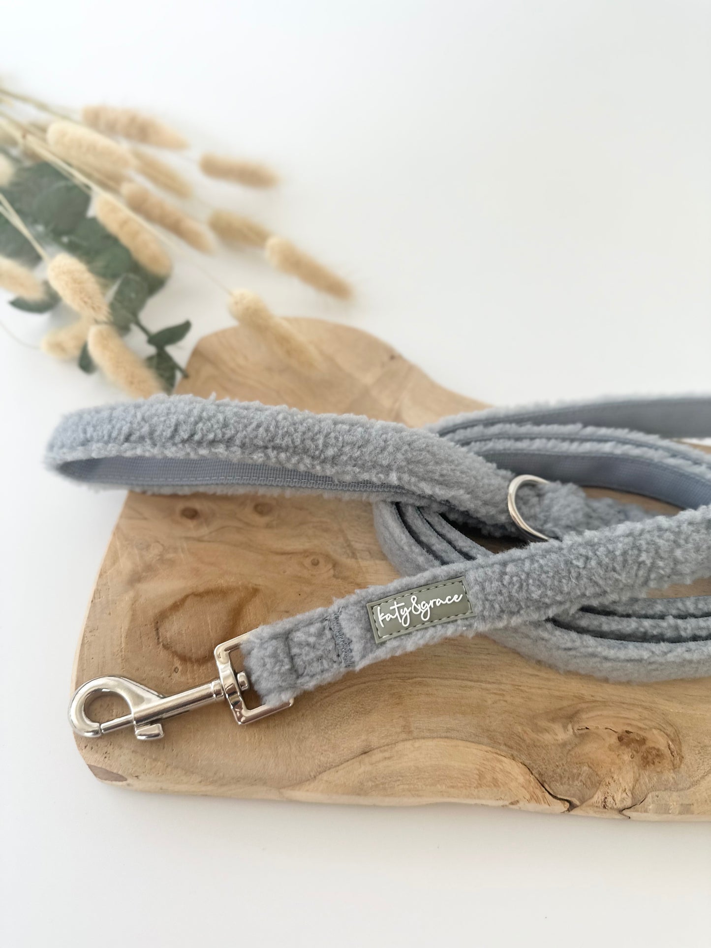 Leash - Cozy Teddy frosty blue