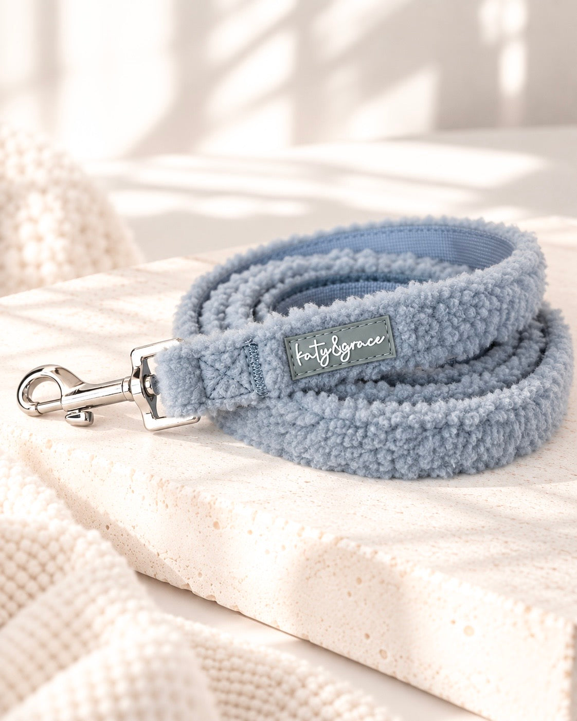 Leash - Cozy Teddy frosty blue