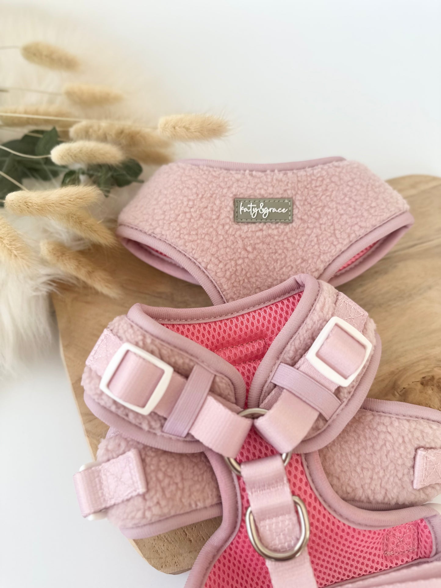 Adjustable Harness - Cozy Teddy dusty rose