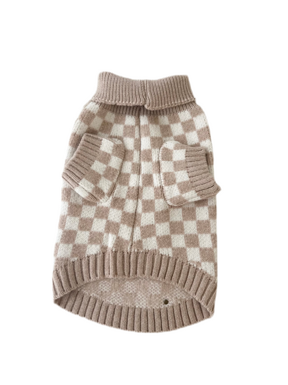 Knit Sweater - Cuddle Check beige