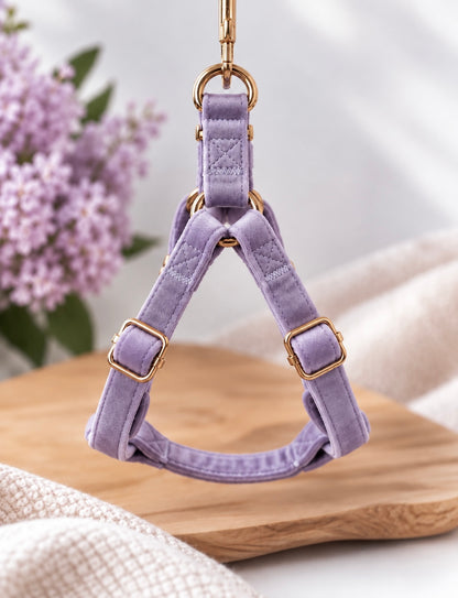 ADJUSTABLE STEP-IN HARNESS - VELVET LUXE LAVENDER