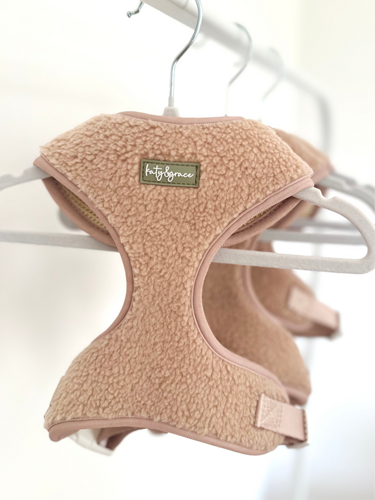 Adjustable Harness - Cozy Teddy warm sand