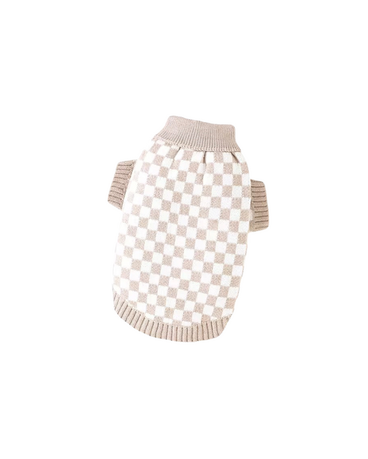 Knit Sweater - Cuddle Check beige