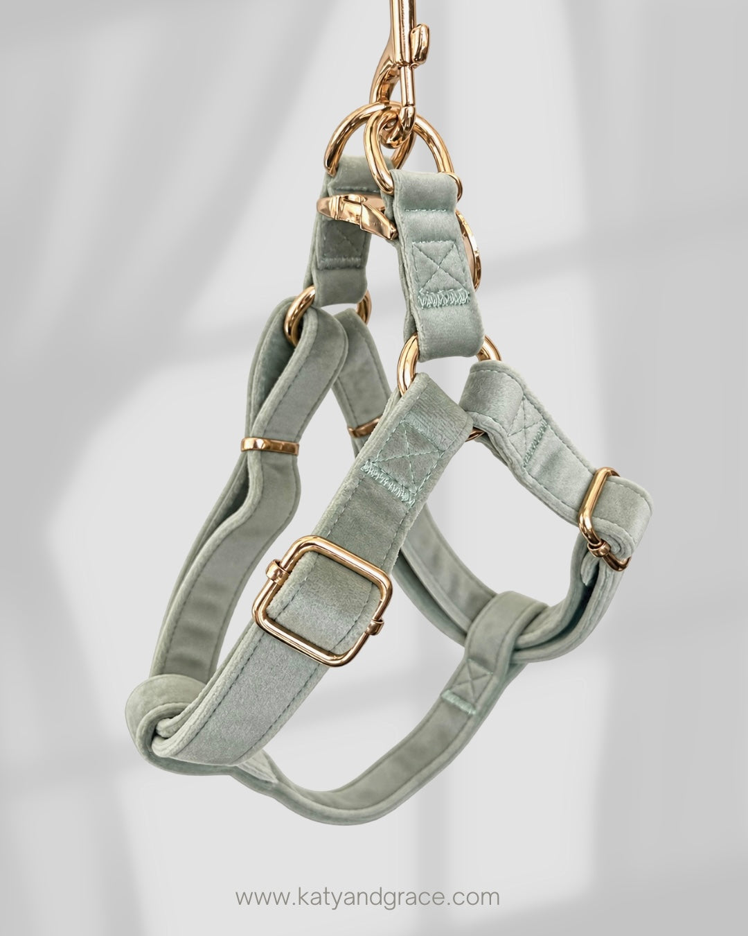 ADJUSTABLE STEP-IN HARNESS - VELVET LUXE SAGE