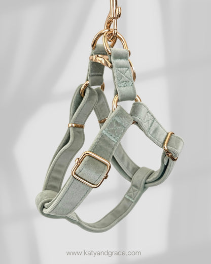 ADJUSTABLE STEP-IN HARNESS - VELVET LUXE SAGE