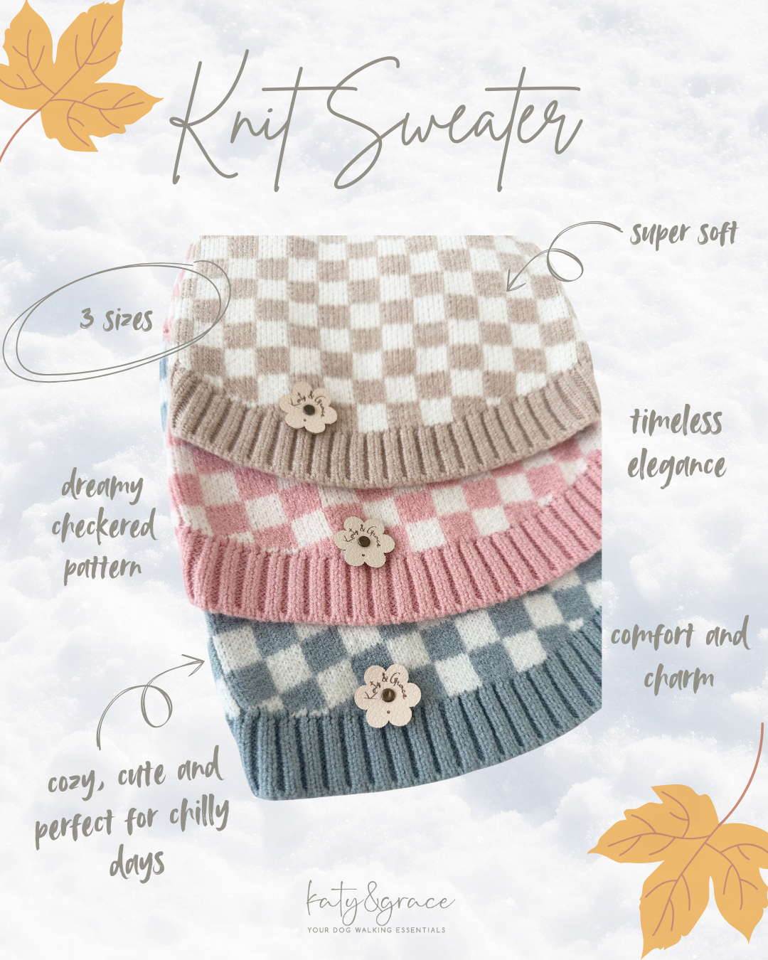 Knit Sweater - Cuddle Check pink