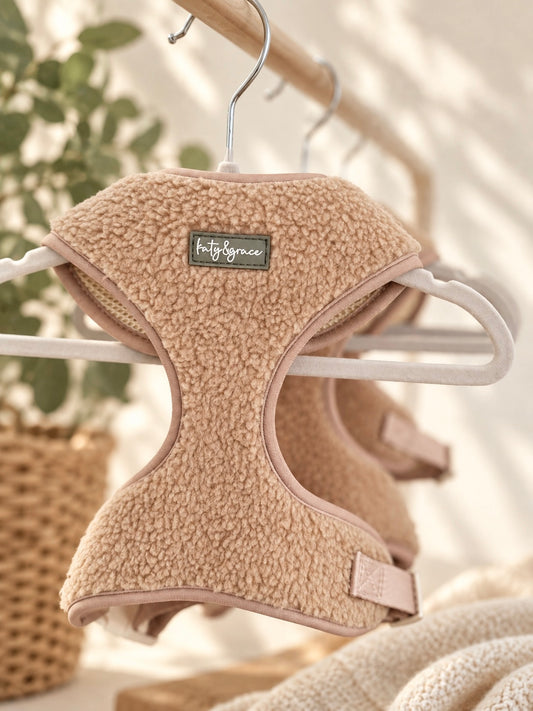 Verstellbares Geschirr - Cozy Teddy warm sand