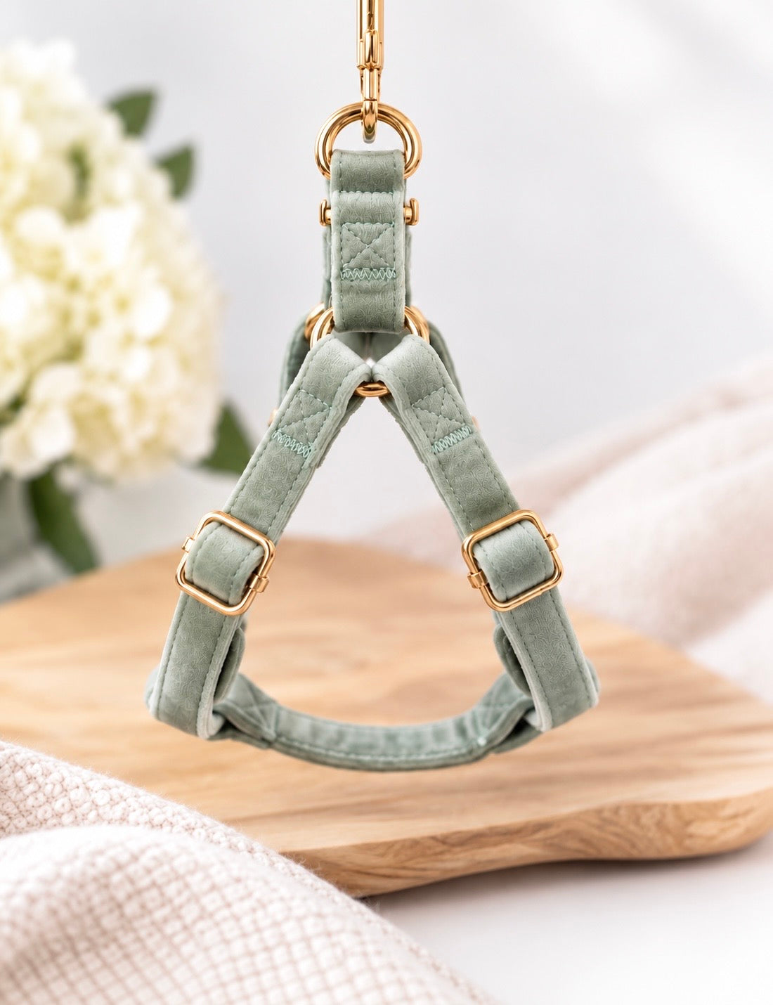 ADJUSTABLE STEP-IN HARNESS - VELVET LUXE SAGE
