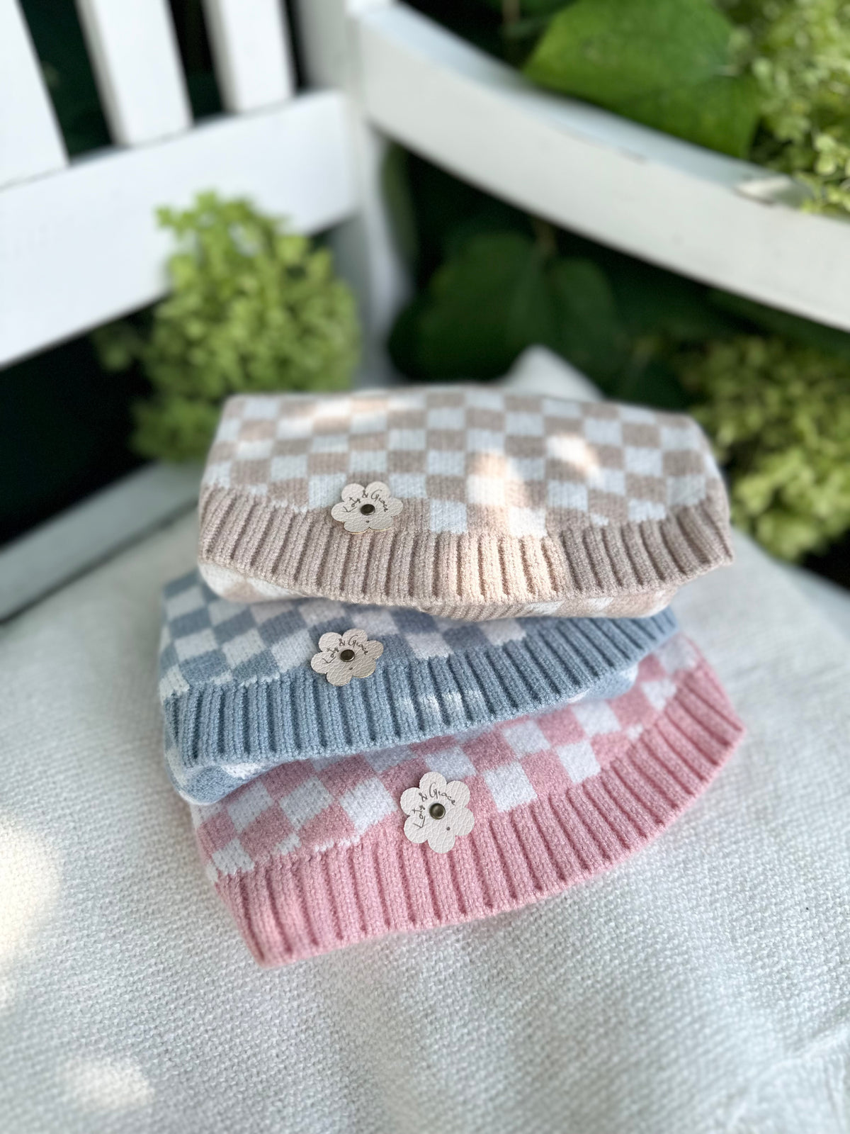 Knit Sweater - Cuddle Check pink