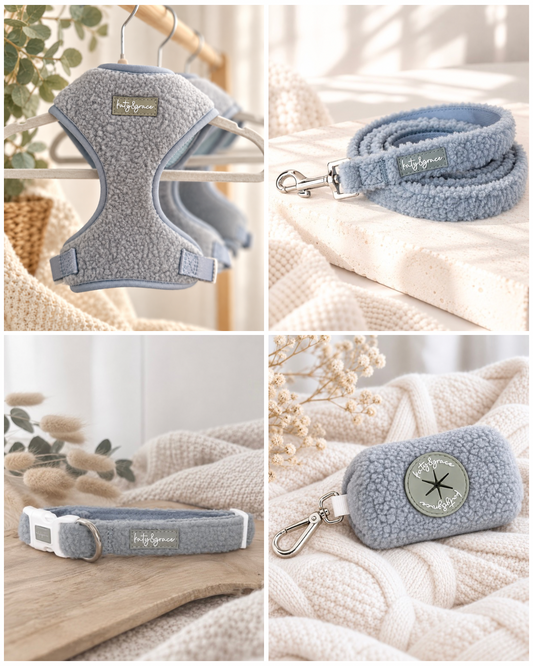 Set Cozy Teddy frosty blue