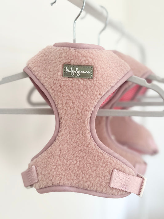 Adjustable Harness - Cozy Teddy dusty rose